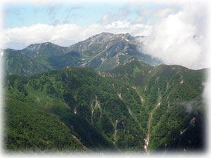 空木岳頂上からの展望　画像３