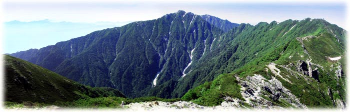 空木岳　縦走路　稜線からの画像